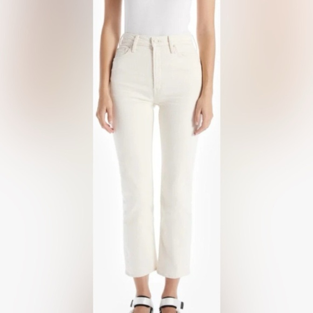 MOTHER Superior High-Waisted Rider Ankle Jeans Color Act Natural Size 29